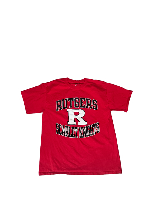 Retro Vintage Champion Rutgers Scarlet Knights T-Shirt - Medium