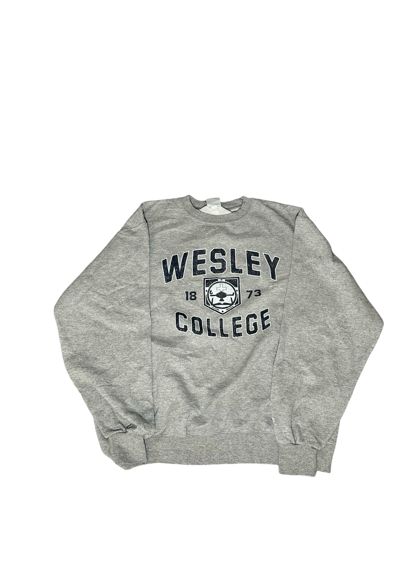 Vintage Champion Wesley College Crewneck Sweater -Large